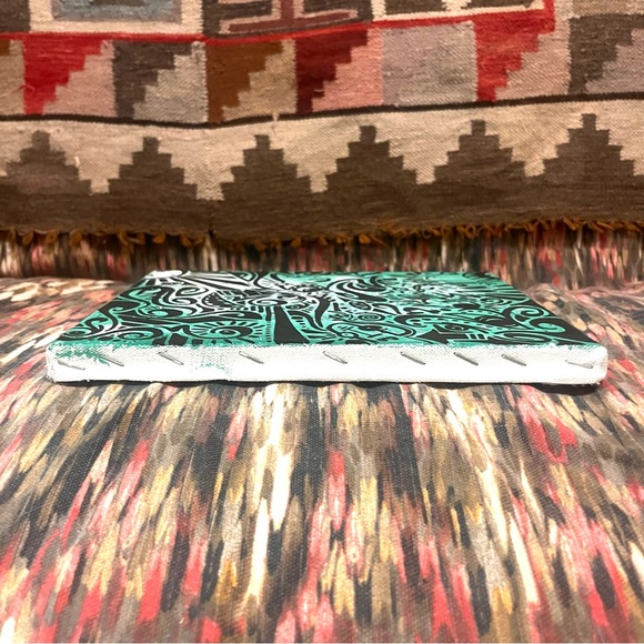 πrare LEπ original vibrant green abstract graffiti painting - Picture 9 of 13